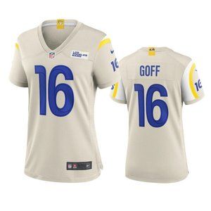 NWT Jared Goff Los Angeles Rams Nike 2020 Game Women's Jersey Size Small